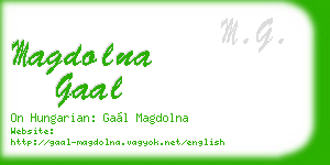 magdolna gaal business card