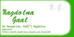 magdolna gaal business card
